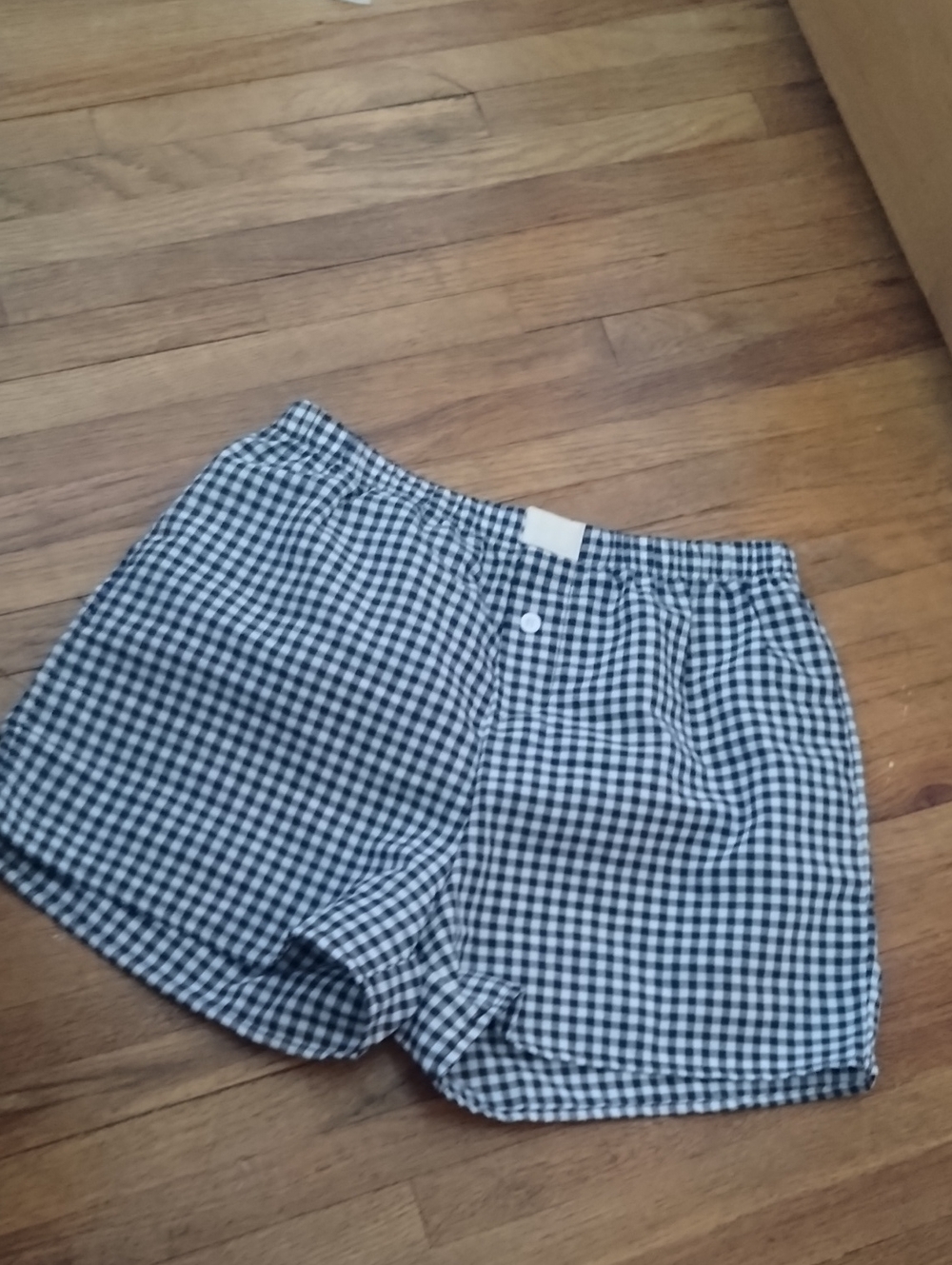 Black & White Gingham Lounge Shorts